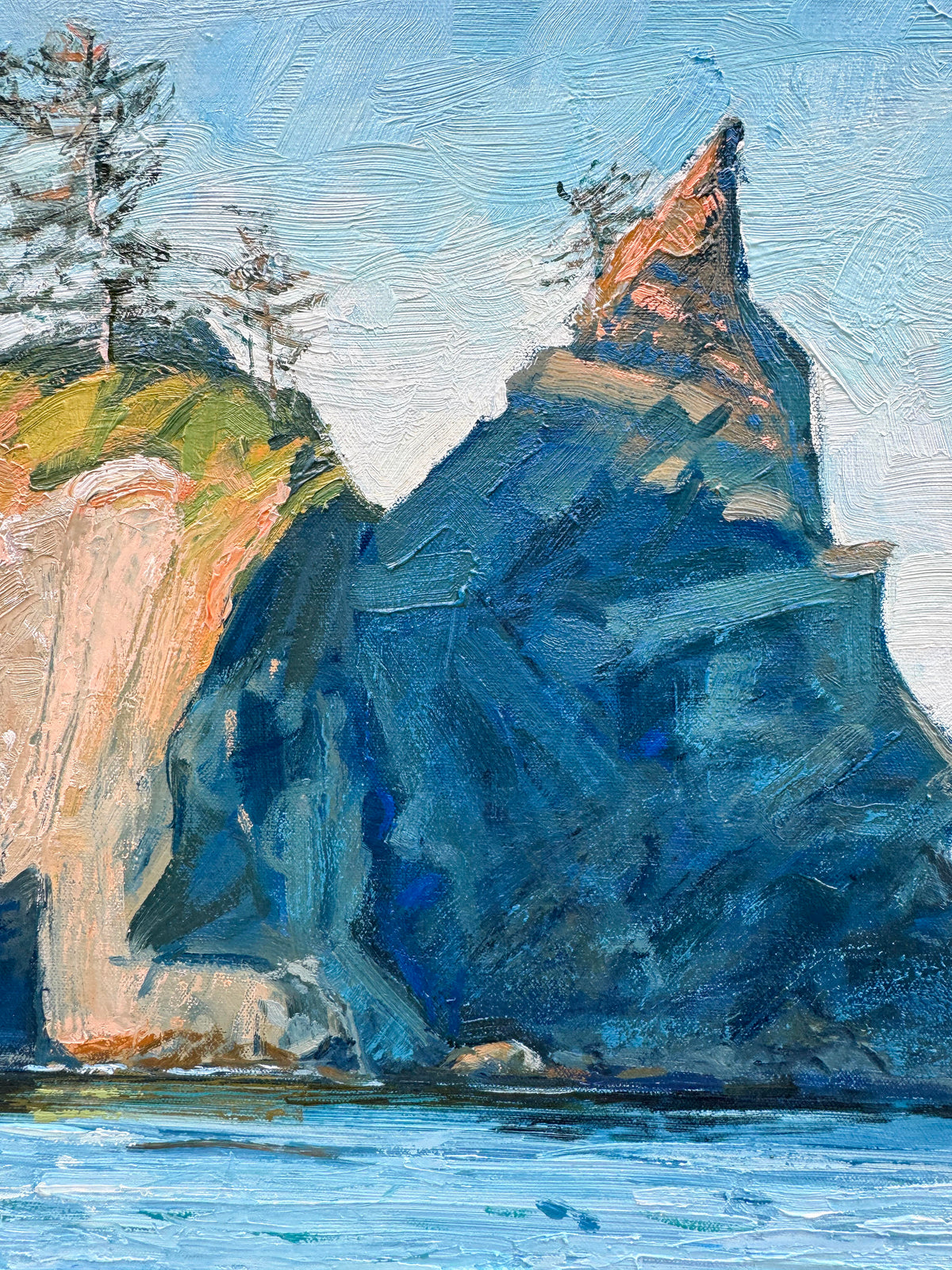 BRIAN MAHIEU - Incoming Tide–Point of the Arches, Oil, 30x48x1.5