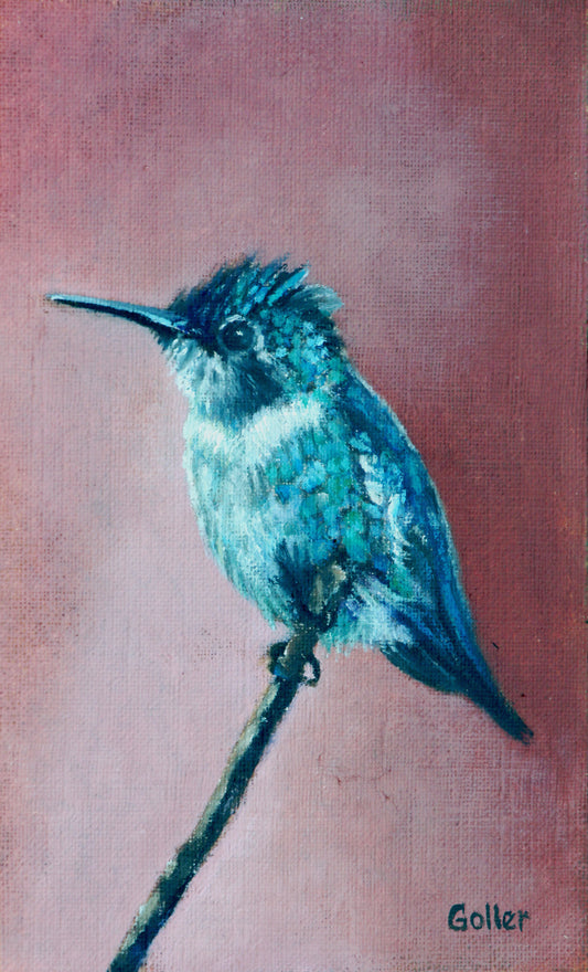 Prints available, original ***SOLD*** Carrie Goller - Jade II - 6x4 oil, original, framed