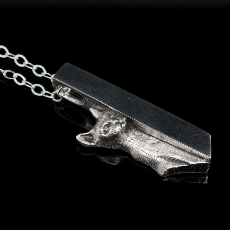 Jody Lyle - Corner Cat, Sterling Silver Pendant