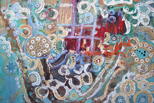 Prints available, original ***SOLD** Metropolis, mixed media 40x60