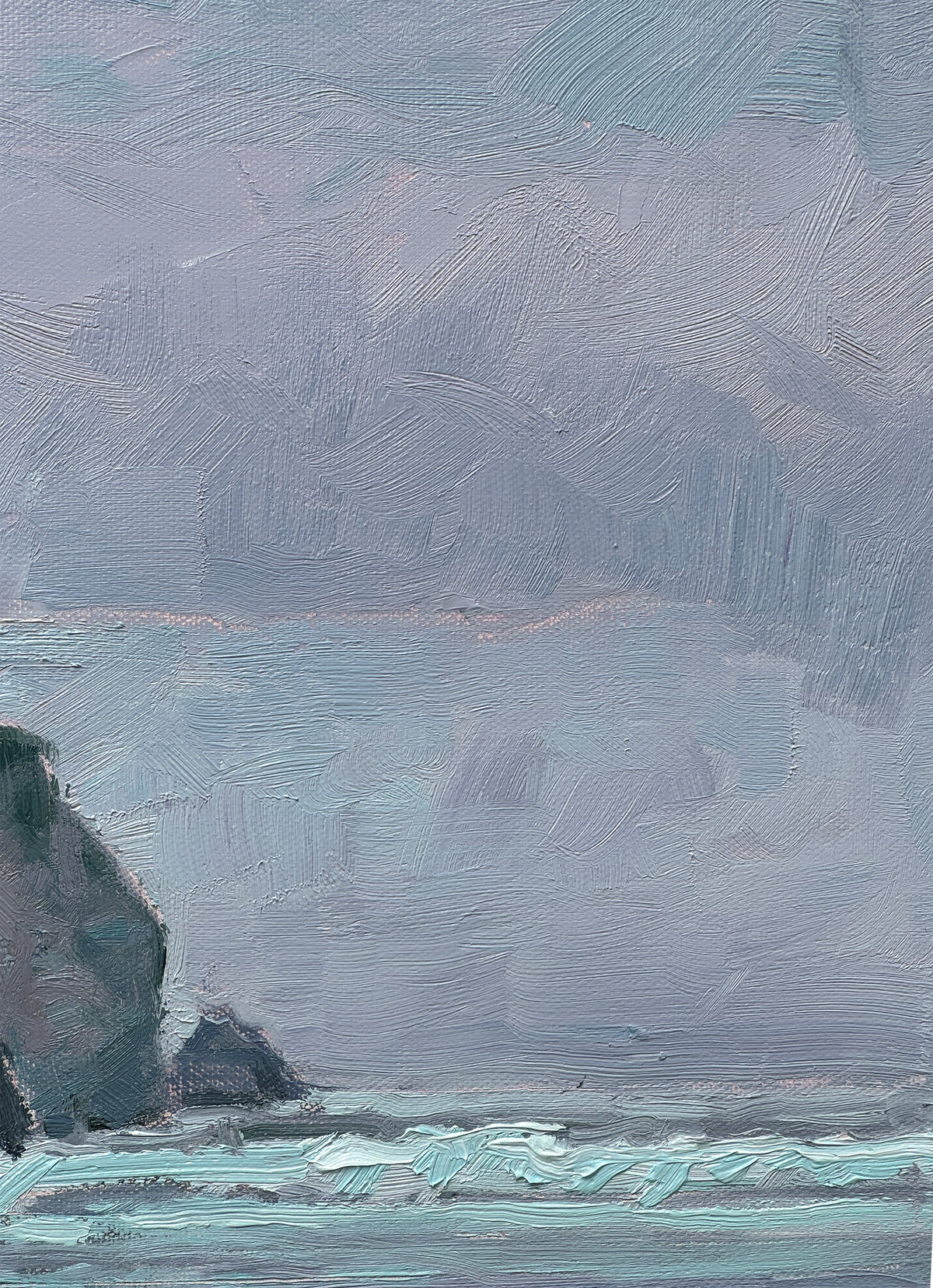 BRIAN MAHIEU - Shi Shi Beach—Morning Light, Oil on gallery wrapped canvas, 24”h X 30” X 1.5"