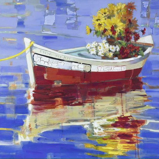 Prints available, original ***SOLD*** SYDNI STERLING - Ode to Joy, Original Acrylic on gallery wrapped canvas, 30x30