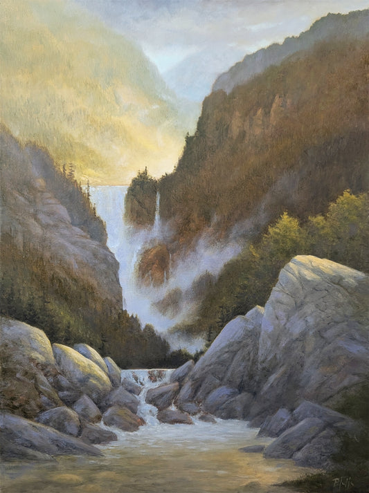 TIM PFEIFFER - One Way Out, Oil on Canvas, 24"x 18" (framed)