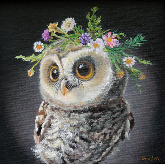 ***SOLD*** CARRIE GOLLER - Otto (Floriferous Collection) Oil 8x8 (framed) ***At Jones & Terwilliger Galleries, Carmel, CA please inquire at (831) 626-9100***