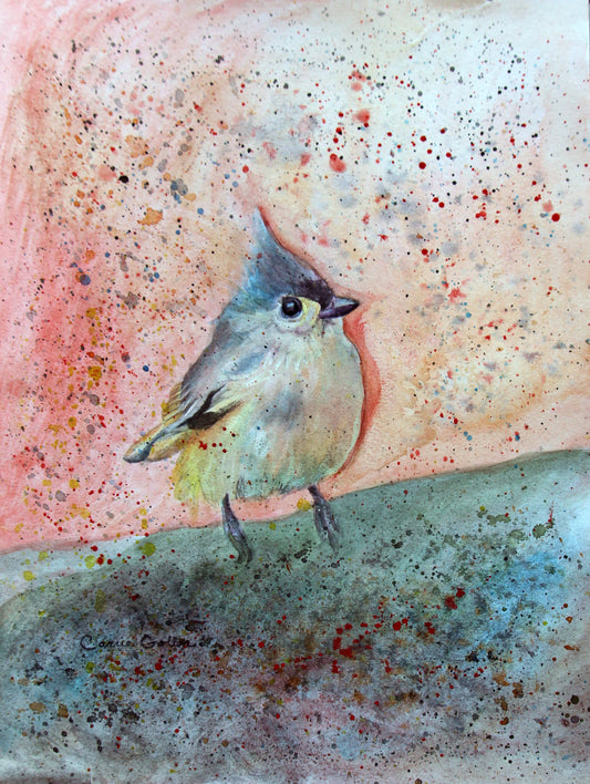 ***Peachy - Framed original watercolor  - 12x9