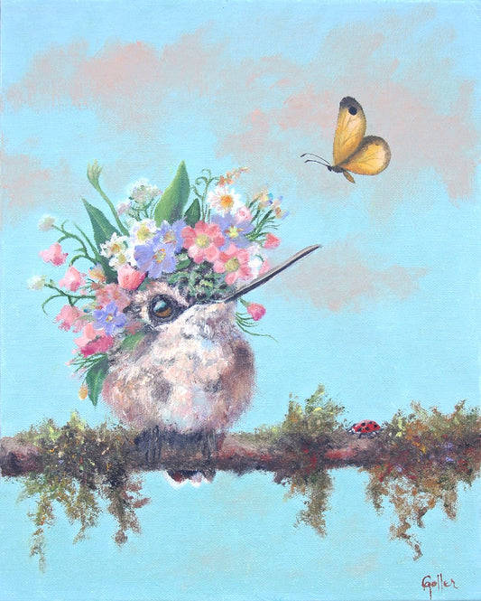 Prints available, original SOLD* CARRIE GOLLER - Priscilla, original oil (Floriferous Collection), Oil 8x10 (framed) ***At Jones & Terwilliger Galleries, Carmel, CA please inquire at (831) 626-9100***