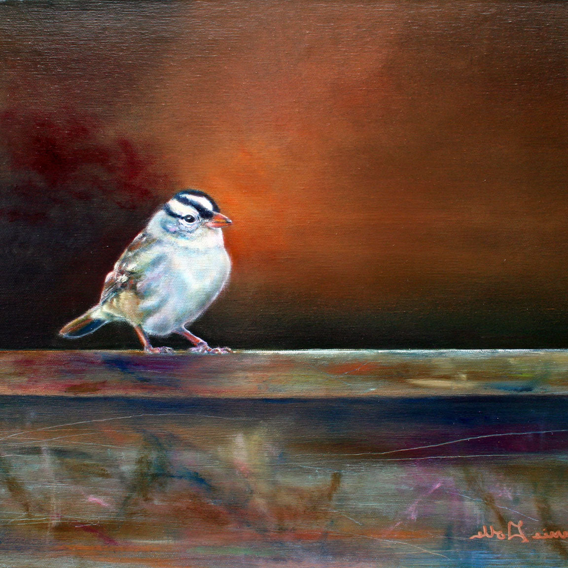 CARRIE GOLLER PRINTS - BIRDS - PURE  original oil, 8x10