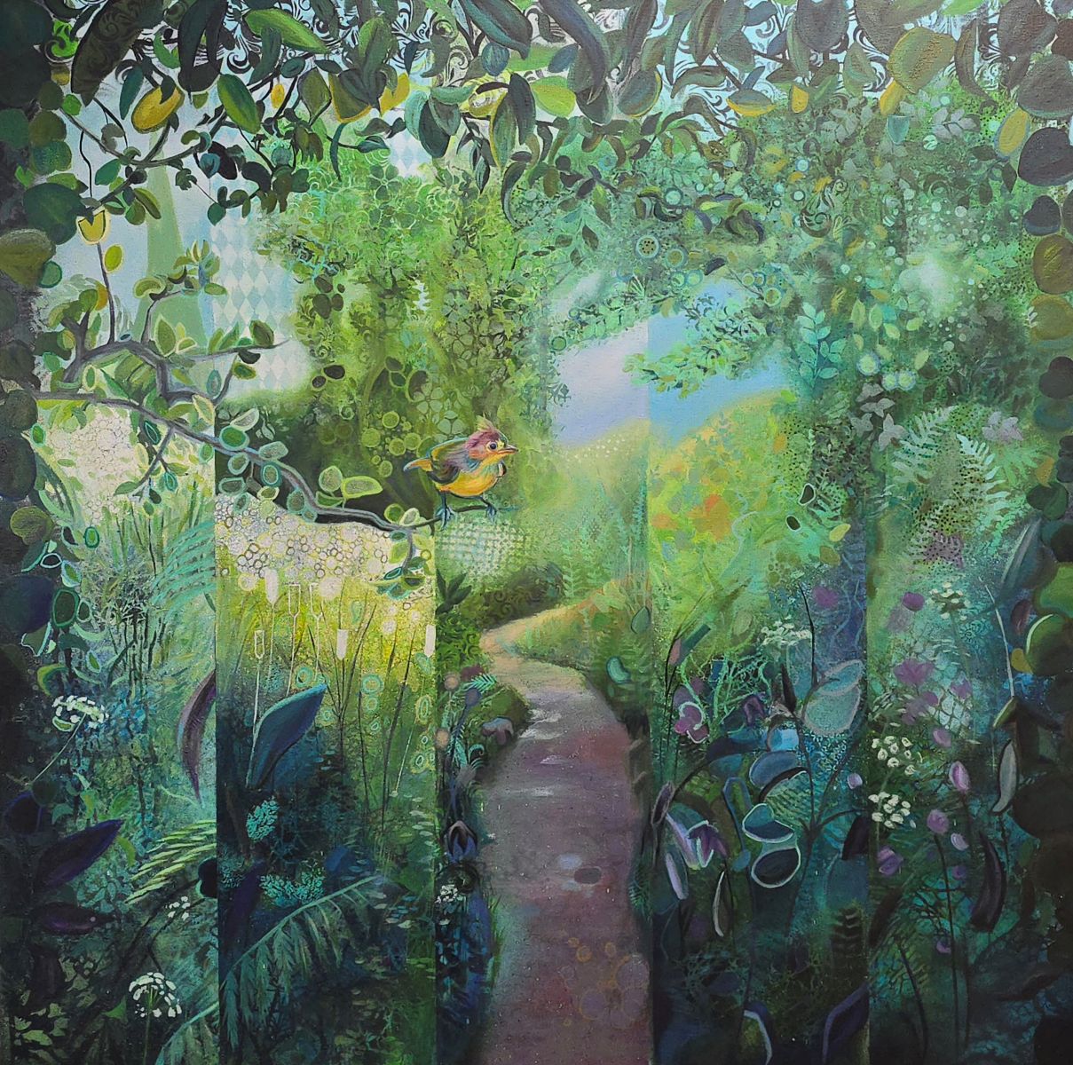 ***SOLD***Jody Yashenko -  Ruled by Whimsy,  Original Oil on gallery wrapped canvas (framed), 40x40
