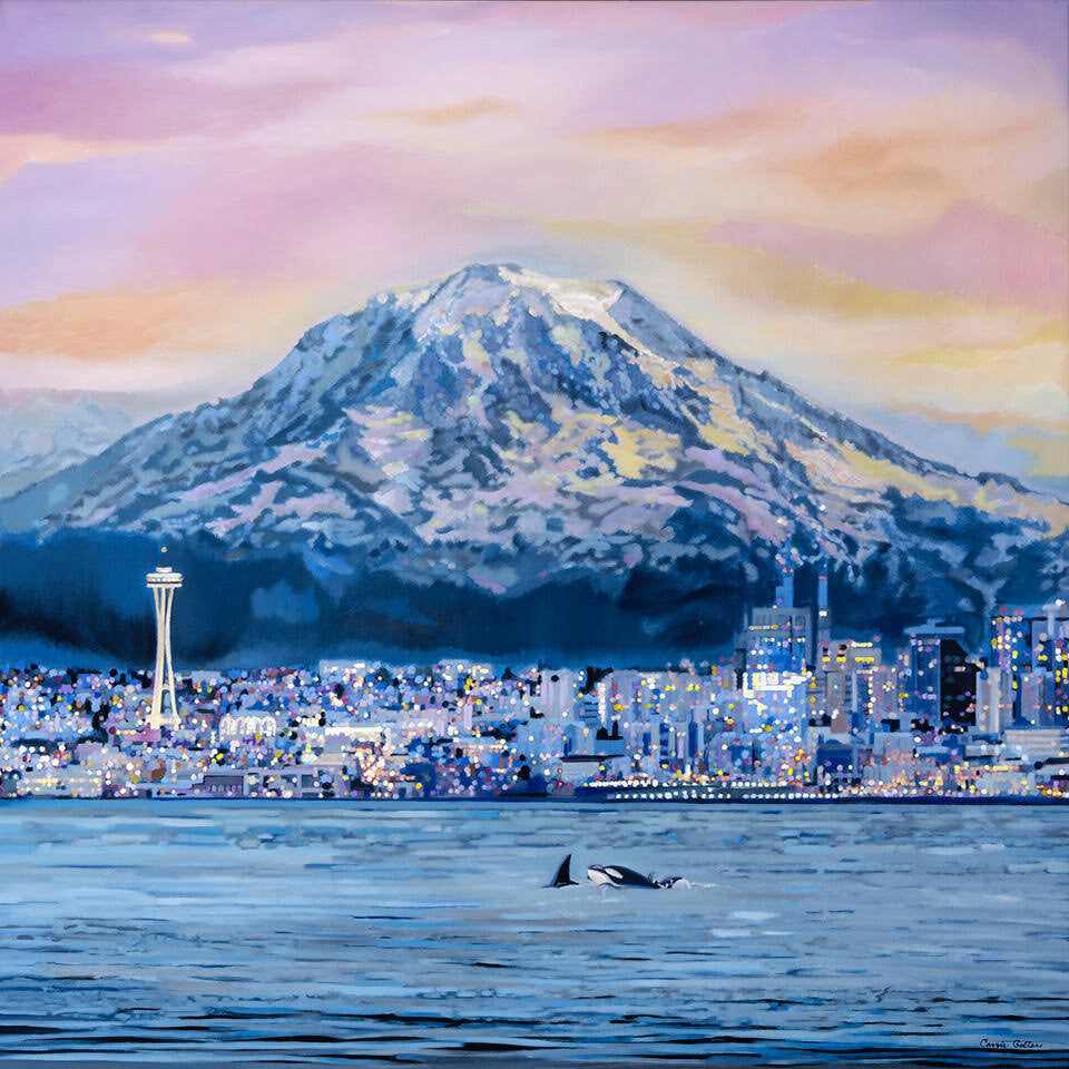 Prints available, original ***SOLD*** Carrie Goller - Salty Seatown, oil 40x40