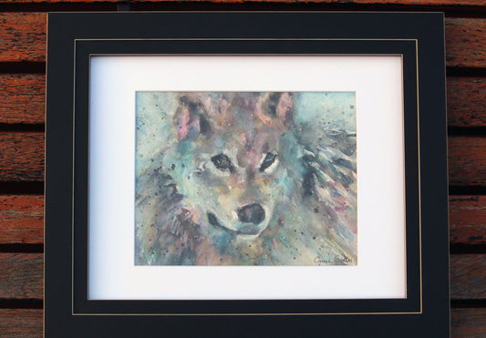Prints available, original ***SOLD*** Shady - Original Watercolor - 9x12 - framed 14.5 x 17.25