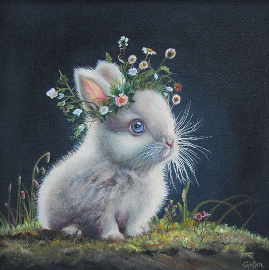 Prints available, original ***SOLD*** CARRIE GOLLER - Shalimar (Floriferous Collection), oil 12x12 ***At Jones & Terwilliger Galleries, Carmel, CA please inquire at (831) 626-9100***