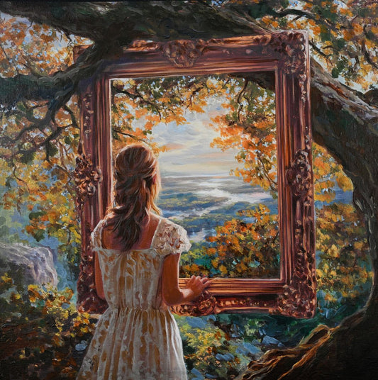 JANDI SMALL - A Window to The Wild, Oil on Canvas with Wood Panel, 20x20