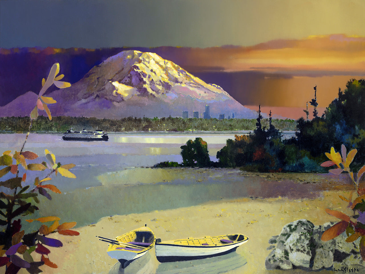 Prints available, original ***SOLD*** MAX HAYSLETTE -  Song of the Northwest 36X48 HMOC 1715
