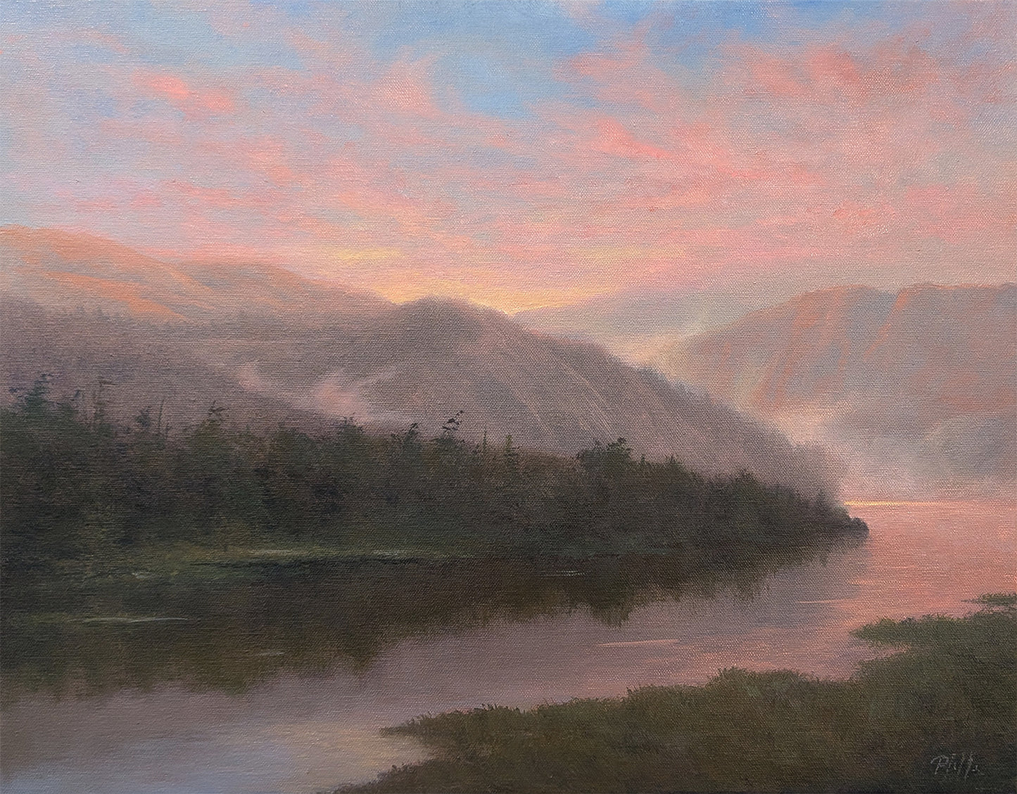TIM PFEIFFER - Stillness, oil on canvas, 16x20 (framed)