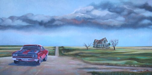 Prints available, original ***SOLD*** Carrie Goller - Storm Driver - Oil 24x48
