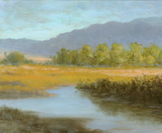 TIM PFEIFFER - Summer Meadow, oil on Panel, 8x10 (framed)