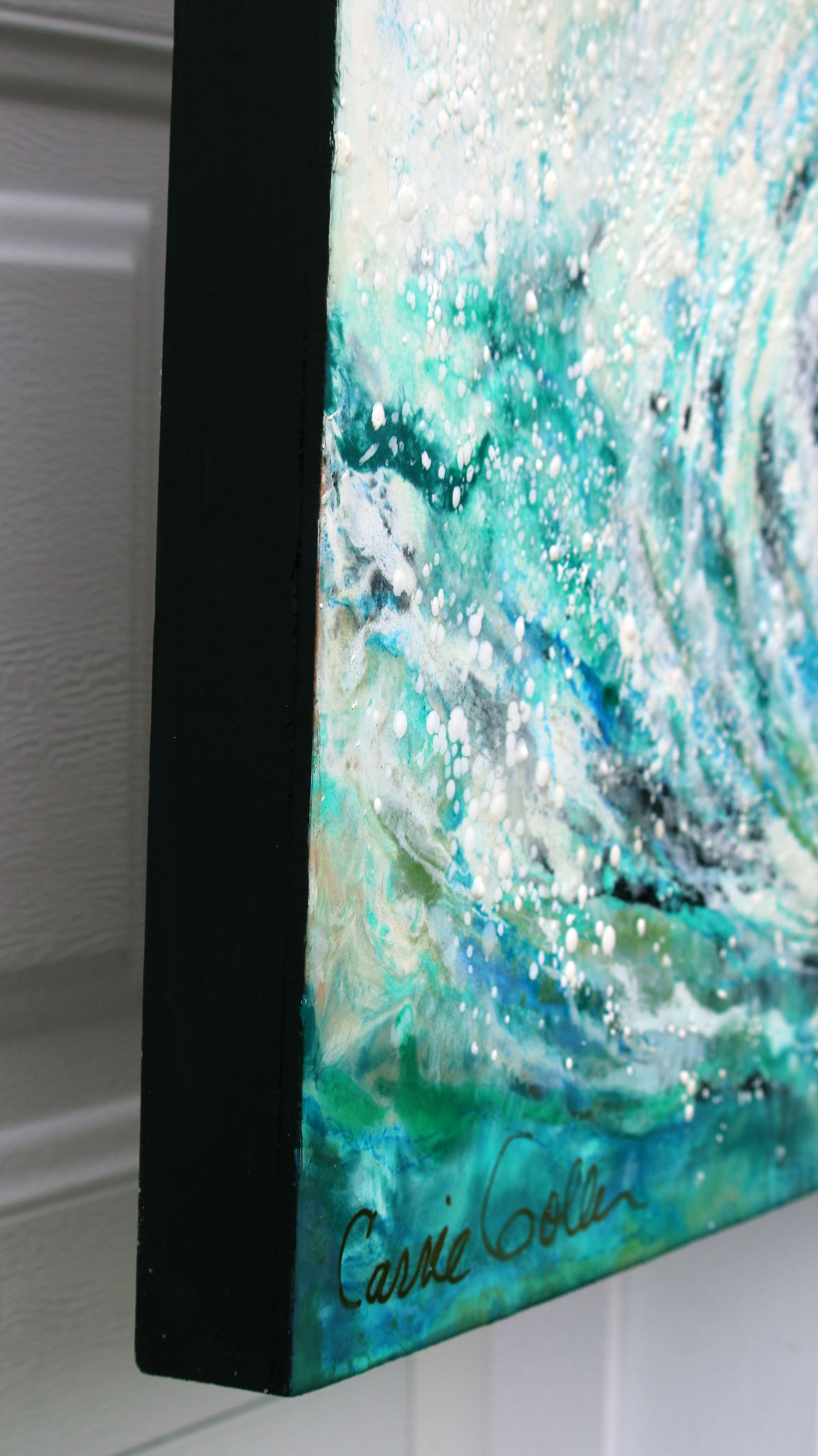 Carrie Goller - Surrender III, encaustic/mixed media 24x48