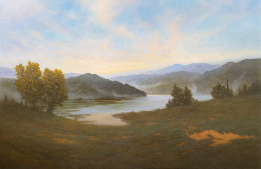 TIM PFEIFFER - Time Stands Still, oil on canvas, 24x36 (framed)