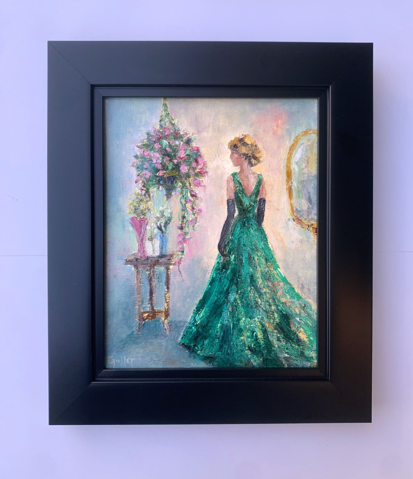 Carrie Goller - Tres Chic 9 Impressionist Portrait - Original Oil, 8" x 10" (framed)
