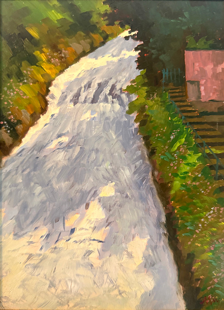 MAURY WEISS - Varenna Italy Original Plein Air Oil on Panel, 7"x9.5"