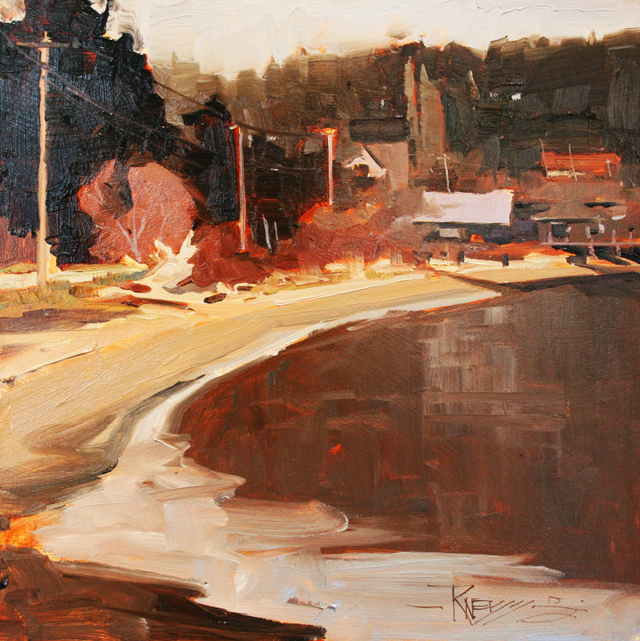 ***SOLD, Prints available*** ROBIN WEISS - View Towards Lynwood- Oil - 10x10