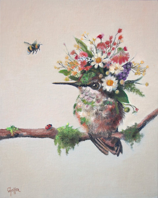 Prints available, original ***SOLD*** CARRIE GOLLER - Yvette, original oil (Floriferous Collection), Oil 8x10 (framed) *At Jones & Terwilliger Galleries, Carmel, CA please inquire at (831) 626-9100*
