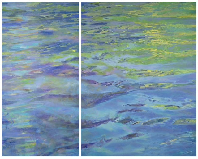 SYDNI STERLING - Coastal Lullaby Triptych, Acrylic on Gallery Wrapped Canvas, 48 x 90