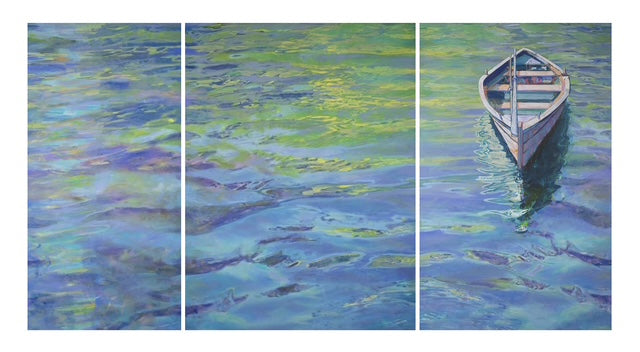 SYDNI STERLING - Coastal Lullaby Triptych, Acrylic on Gallery Wrapped Canvas, 48 x 90