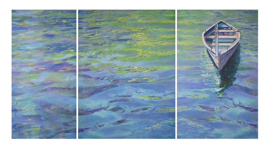 SYDNI STERLING - Coastal Lullaby Triptych, Acrylic on Gallery Wrapped Canvas, 48 x 90