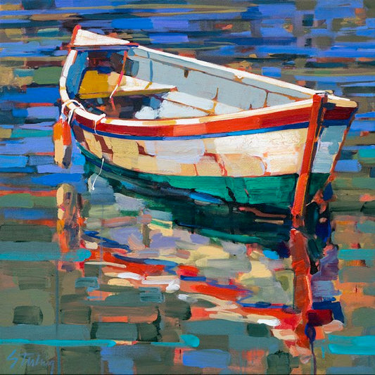 Prints available, original ***SOLD*** SYDNI STERLING - SUMMER BLUES Original acrylic on canvas, 24”Wx24”H