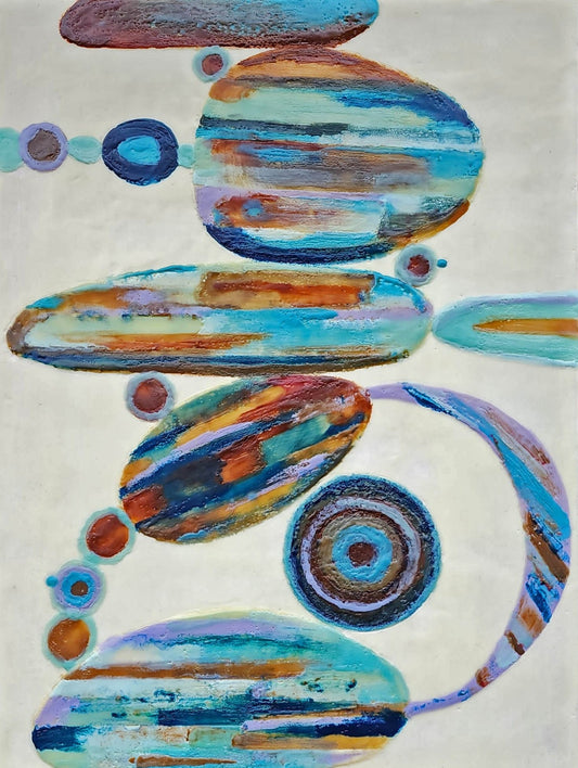 ***SOLD*** Carrie Goller - Saturn, Encaustic 24x18