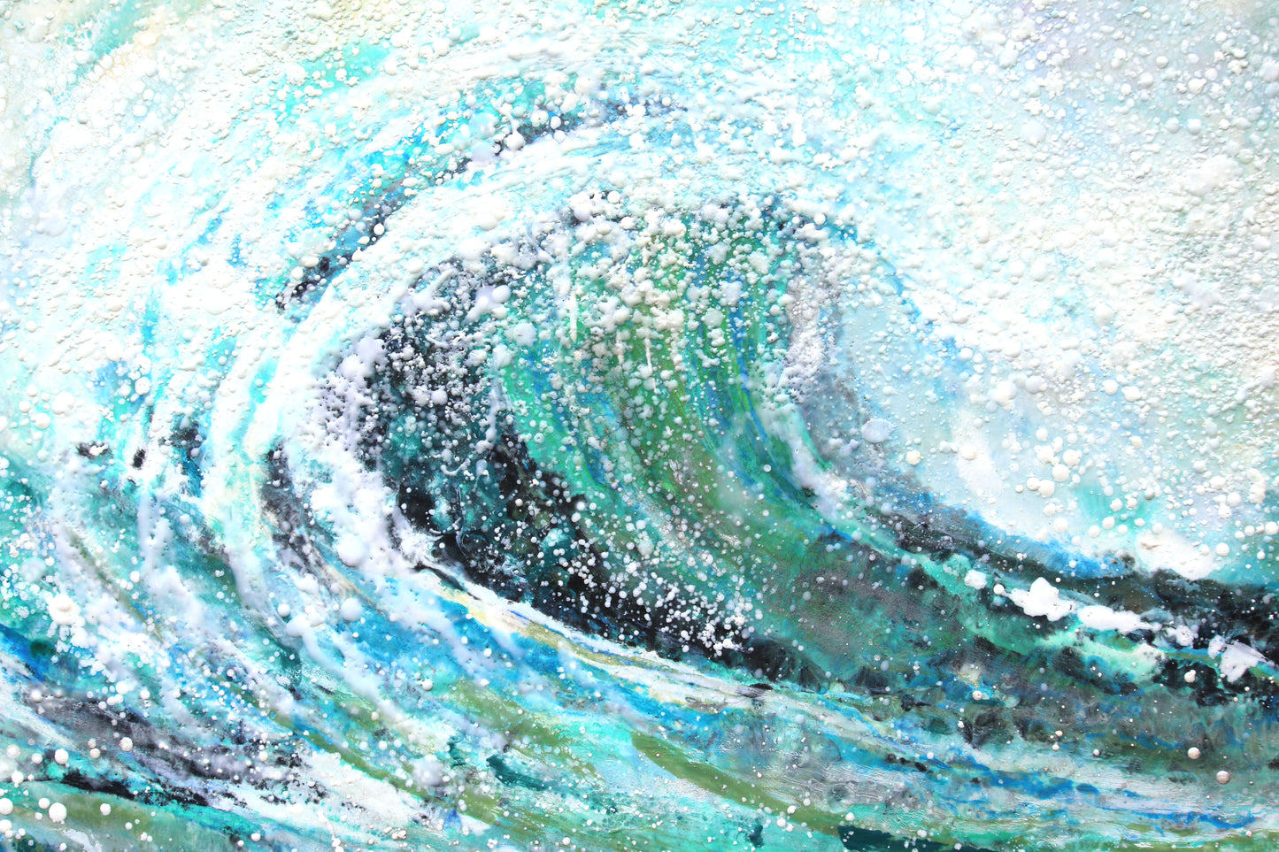 Carrie Goller - Surrender III, encaustic/mixed media 24x48