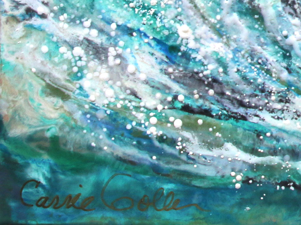 Carrie Goller - Surrender III, encaustic/mixed media 24x48